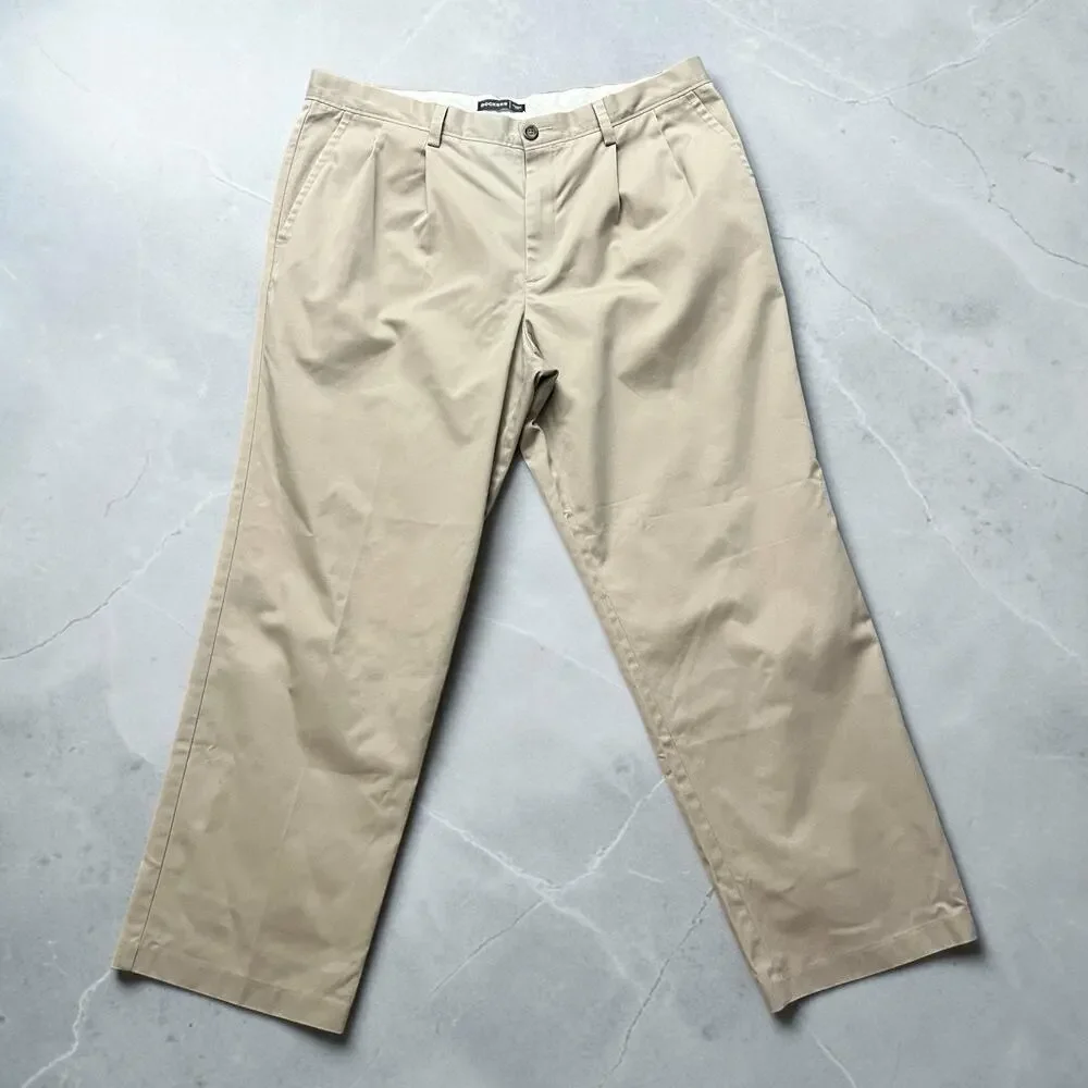 Dockers Beige Baggy Straight Leg Dress Chino Pants 38x30 Y2K Preppy Streetwear
